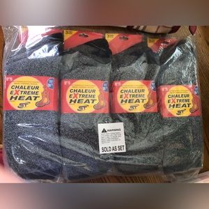 NWT   12 PAIRS   Chaleur Extreme Heat Thermal Socks